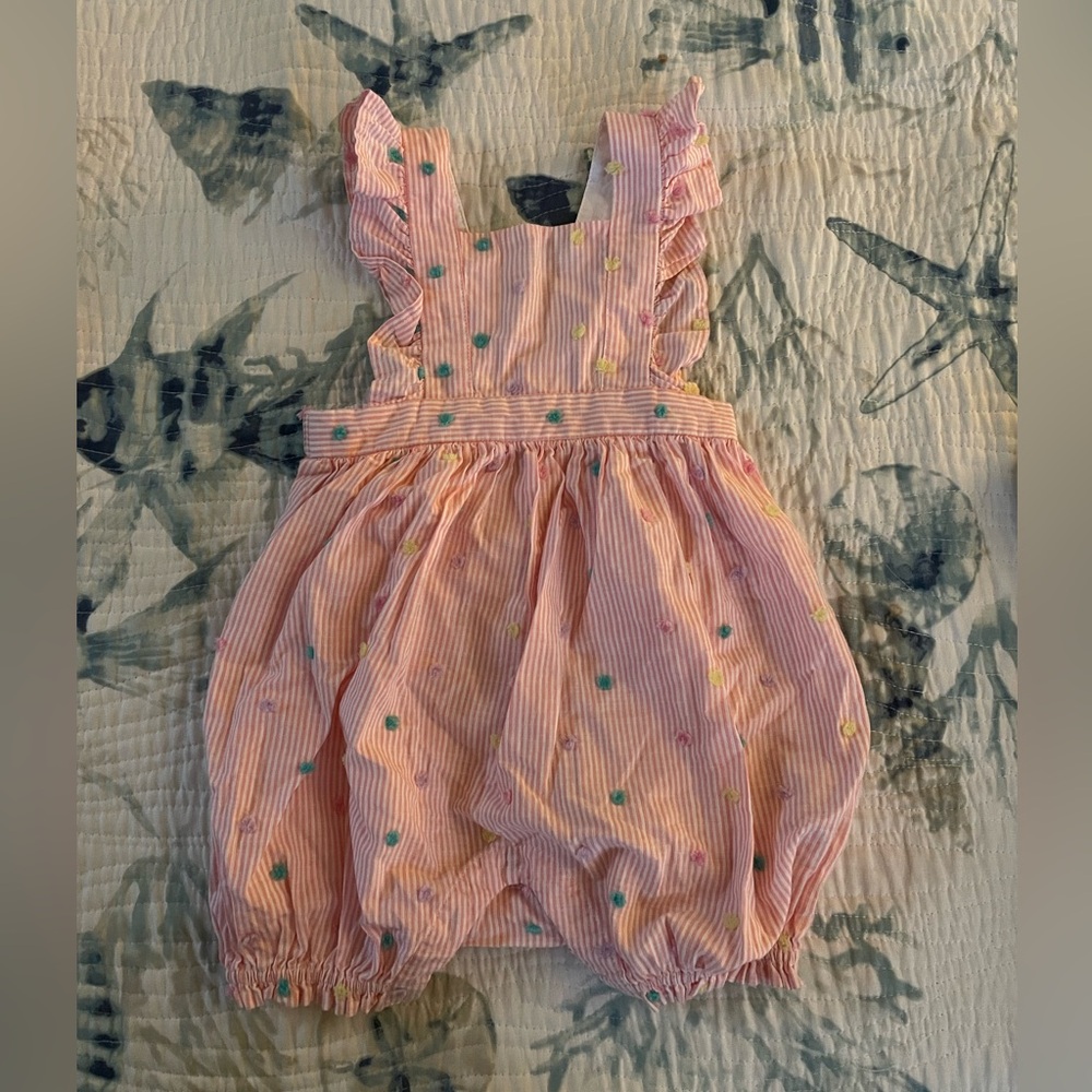 Baby GAP bubble romper with stripes and polka dots size 6-12 months - NEW